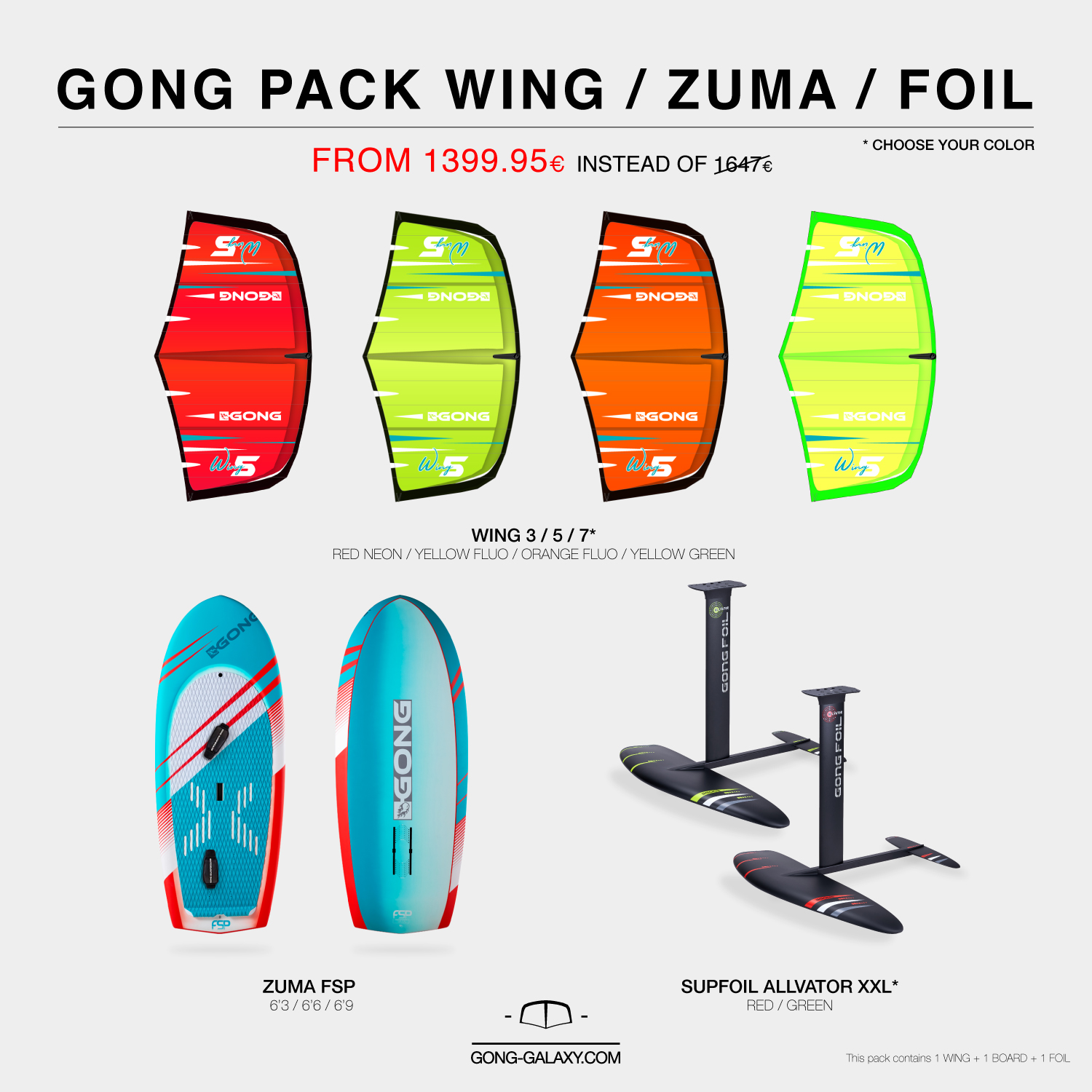 GEAR : PACKS SUPFOIL + WING ONLINE !!! – GONG Galaxy